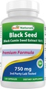 Best Naturals Black Seed (Black Cumin Seed Extract 10:1) 750 mg Per Serving- 120 Kapseln