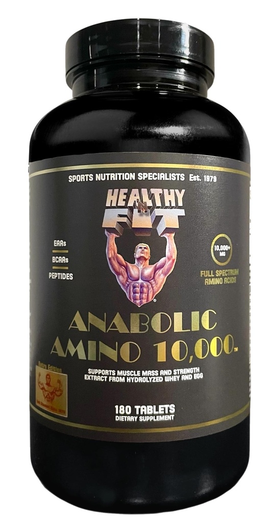 Healthy 'N Fit Amino 10,000 - Amino Acid 180 Tablets - Hydrolyzed Egg & Whey Source - Fast Absorbing