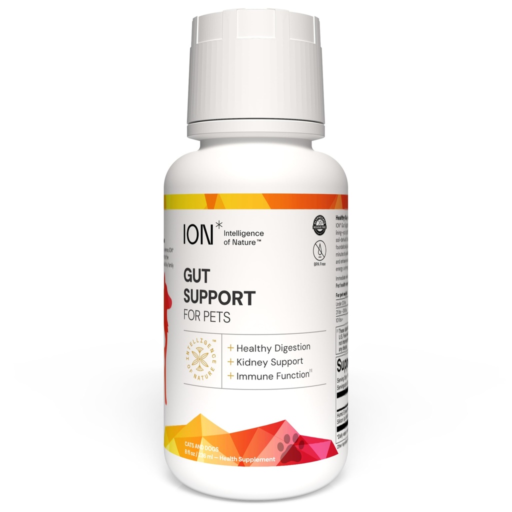 ION* Intelligence de la nature Gut support pour les animaux de compagnie - Probiotiques liquides gouttes Alternative pour les chiens et les chats, santé digestive pour les chiots, la peau et la santé des cheveux - 8 fl oz (paquet de 1)