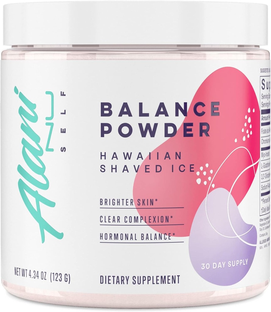 Alani Nu Balance Pulver Hawaiian Shaved ICE | Ergänzung für Frauen | Hormonelle Unterstützung | Gewicht-Management und klare Hautfarbe | Glutenfrei | Vegan | Zuckerfrei | 30 Servierungen