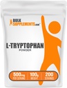 BulkSupplements.com Poudre L-Tryptophane - Supplément Tryptophane, Supplément Acid Amino - Sans gluten, 500mg par portion, 100g (3,5 oz) (paquet de 1)