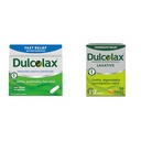 Dulcolax Fast Relief Medicated Laxative Suppositories Fast Relief, Rectal Use Only, Bisacodyl, 10 mg & Overnight Relief Laxative for Gentle Constipation Relief, Bisacodyl 5 mg Tabletten, 50 Count