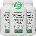 PRISTINE'S Tongkat Ali 1000MG Extract Capsule Supplement (3-Pack) -30 Day Supply - Athletic Performance Support - Mens Health & Lean Muscle Mass - Immunity Support