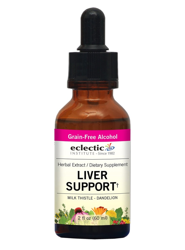 Eclectic Herb - Liver Support Extract | Natürliche Leber Unterstützung, Detox, Cleanse + Pflege | Leber Unterstützung Ergänzung | Kräutertee | Non-GMO, Gluten-Free (2 fl oz | 60 ml)