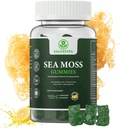 Sea Moss Gummis – Powerful 1500mg Servieren | Infused with Bladderwrack, Burdock Root, Black Seed & Ashwagandha | Organic Sea Moss | Lemon Flavor - 60 Gummis