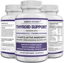 Einfach Potent Thyroid Support & Adrenal Support Supplement 2-in-1 Natürliche Formel mit Iodine & Ashwagandha für Energie, Stoffwechsel, Fokus für Frauen & Männer, 60 Caps