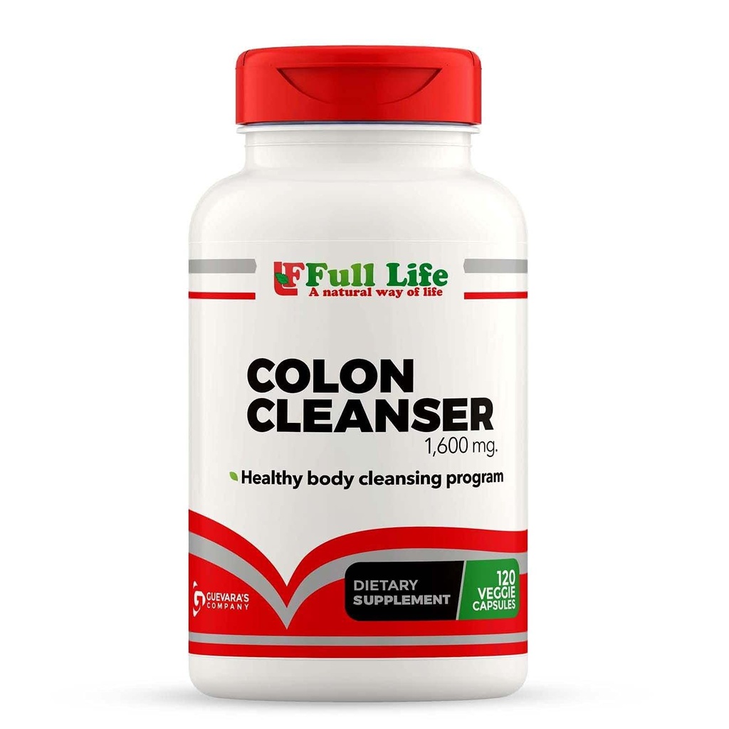 Full Life Colon Cleanser - Supplément à base de plantes avec Cascara Sagrada et Senna Leaf - 120 Capsules de Veggie