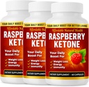 Capsules de cétone de framboise, formule tout-naturelle, mai soutenir un mode de vie sain actif, 1000 mg supplément, 180 capsules, 6 mois d'approvisionnement, végétalien, non OGM