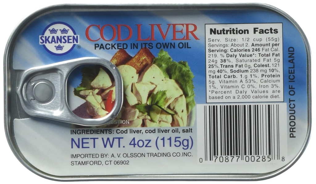 Skansen Cod Liver verpackt in Eigenöl ( 115 g)
