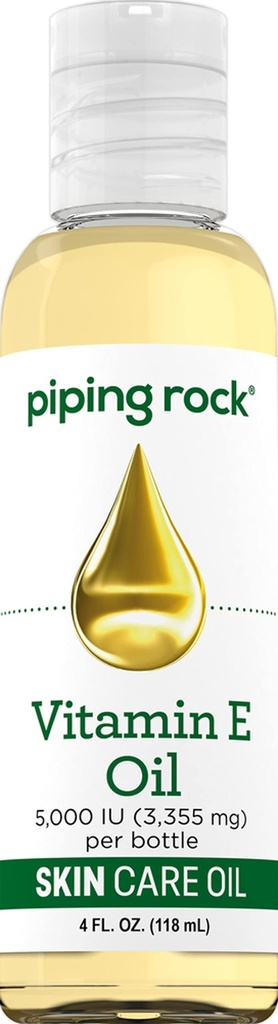Piping Rock Vitamin E Öl | 5000 IU | 4 fl oz | für Haut, Gesicht, Haar, & Nails | Nourishing Supplement
