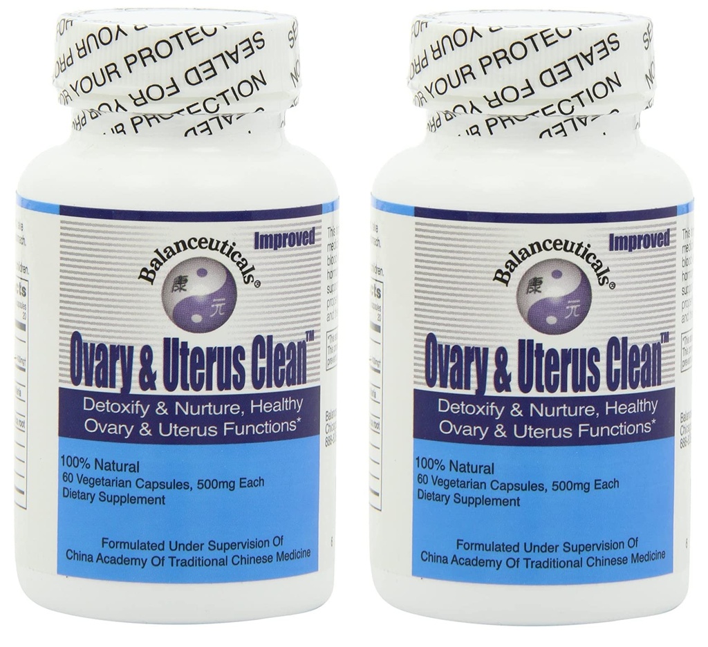Ovary & Uterus Clean, 500 mg Nahrungsergänzungskapseln, 60-Count Bottle (Pack von 2)
