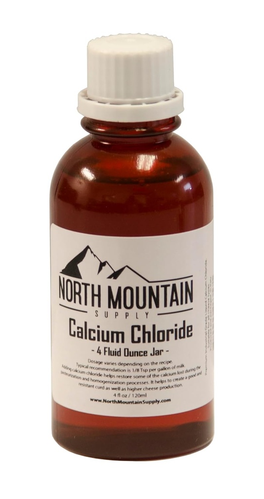 North Mountain Supply Liquid Calcium Chloride - Zu Pasteurized Milk for Higher Cheese Production - 4 flüssige Unzen - Made in Italy!