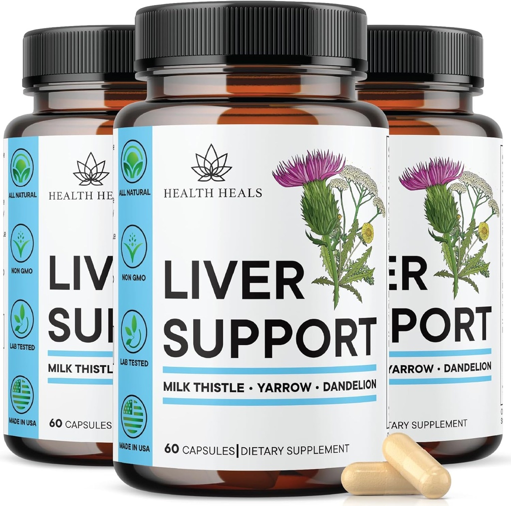 Liver Cleanse & Repair Formula - Herbal Liver Support Supplement with Milk Thistle Dandelion Root Turmeric, Artichoke Extract for Liver Health - 180 Count