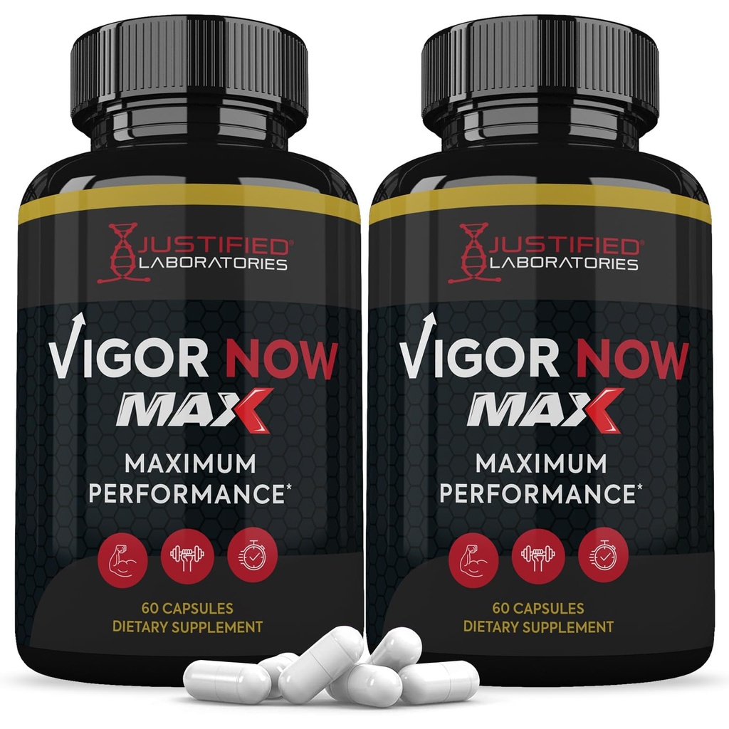 Laboratoires justifiés (2 Pack Vigor Now Max 1600MG avancé de la santé des hommes Formule 120 Capsules