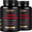 Vitamin B-Komplex - Enthält alle essentiellen B Vitamine - B1, B2, B3, B5, B6, B7, B9, B12 und Biotin - Super B-Komplexe Vitamine für Energie, Immununterstützung - 180 Tabletten
