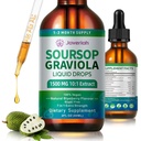 Soursop Graviola Flüssigkeitstropfen Ergänzung mit Sea Moss Extrakt, Soursop Bitters Flüssigkeit für Zellunterstützung & Regeneration, Immunität, Leber, Antioxidans, Graviola Blätter Extrakt 2 Monat Versorgung 60ML