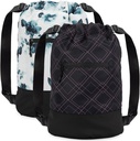 GOMOYO 2-Pack Damen Floral Plum Drawstring Rucksack mit verstellbarem Schulterriemen, 18 x 14 x 7 Zoll, Perfekt für Fitness, Reisen und Übernachtungen