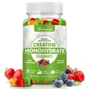 Gommies monohydratées de créatine - 5g de créatine pour femmes hommes, force musculaire accrue, focus boost et endurance, bâtisseur musculaire, L-Taurine + vitamine B12,Vegan, sans gluten 80 Compte