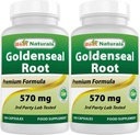 Best Naturals Goldenseal Wurzel 570 mg (Non-GMO) 100 Kapseln (100 Zähler (Pack von 2))
