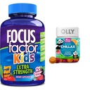 Fokus Faktor Kinder Extra Stärke Tägliche Kaubare Gehirn Gesundheitsunterstützung + OLLY Kinder Chillax Kalm Chews, 50 Count