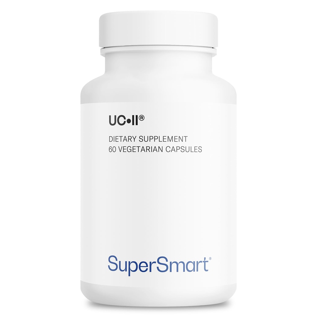 Supplément Supersmart UC II 40mg par jour (Collagène de Premium) - Supplément de collagène de type II non dénaturé - 60 capsules végétariennes