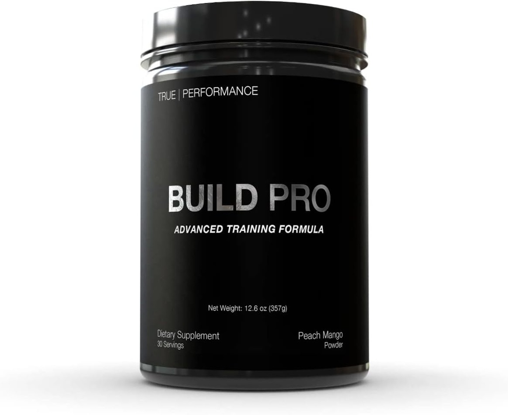 Build Pro for Muscle Building and Recovery, Peach Mango, Brevet En attente GAA + Créatine Monohydrate, Pour la force, la performance, la croissance musculaire - Betaine, Beta Alanine, Zinc, Boron Citrate - 30 portions