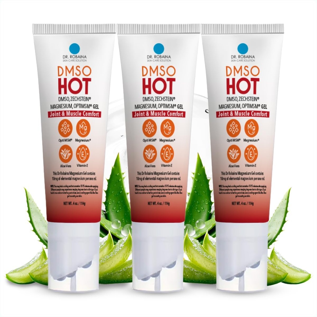 Dr Robaina DMSO HOT Roll-On - 99,9% Pure Pharmaceutical Grade - Applicateur multi-bales pour la chaleur ciblée.