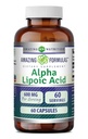 Formules étonnantes Acide alpha lipoïque: 600 Mg par supplément de service: Capsules non-OGM: sans gluten: Fabriqué aux États-Unis (1 Pack: 60 Nombre)