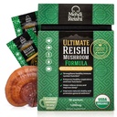 Ultimative Reishi Pilzformel – 30 Portionen – 100% reines, Premium- und Bio-Reishi-Extrakt und Spores-Pulver - Ganoderma Lucidum, Lingzhi - Hohe Potenz-Pulver (30 Gramm)