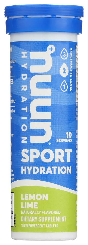 Nuun Active: Comprimés de boissons enrichis par électrolyte de citron+Lime(6-paquet de 10 comprimés)6