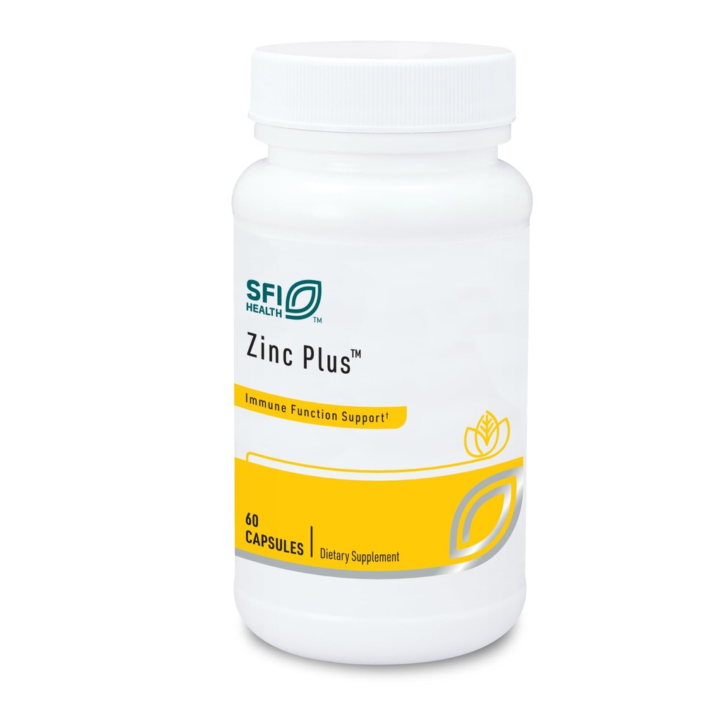 Klaire Labs SFI Gesundheit Zink Plus Immununterstützungsergänzung - Zink Citrat mit Kupfer, Vitamin B6 & Vitamin C - Allergiker (60 Kapseln)