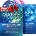 MAREE Eye Gels & Gesichtsmasken Bundle - Unter Augen Gels für Puffy Eyes und Dark Circles, Blatt Moisturizing Masks - Marine Collagen & Hyaluronsäure, Green & Red Algae Extract - für alle Hauttypen