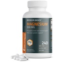 Bronson Magnesium 500 MG unterstützt Knochen- & Muskel-Gesundheit & Nervous Systemunterstützung - Non-GMO, 240 vegetarische Tabletten