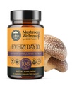 Mushroom Wellness Jeden Tag 10: Bio 10-in-1 Mushroom Capsules mit Lion's Mane, Shiitake, Reishi, Türkei Tail &amp; More, Pilz-Pulver-Ergänzung, Immun- & Nervous-Systemunterstützung, 90 Vegan-Kapseln