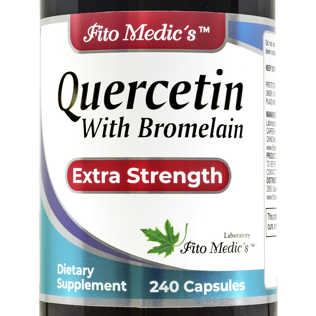 FITO MEDIC's Lab | Quercetin mit bromelain | 240 Kapseln | quercetin | bromelain Supplement | quercetin Beilagen |Ultra hohe Absorption | bromelain.
