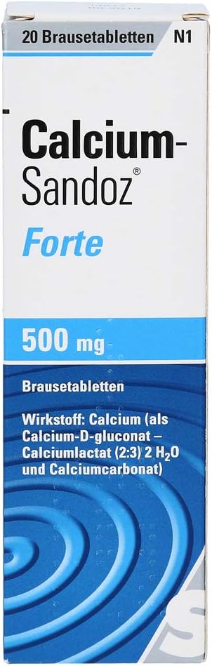 Calcium-Sandoz Forte 500 mg 20 Comprimé effervescent
