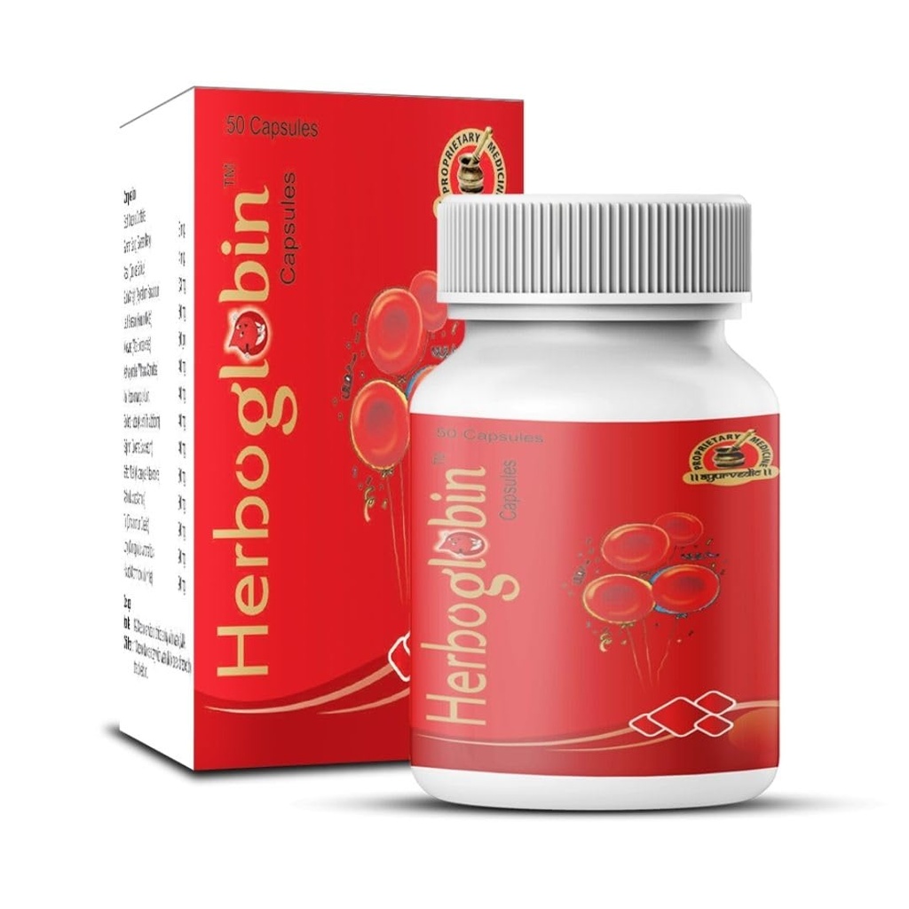 Herboglobin Kapsel Kräutermedizin für Eisenmangel Anämie 4 Packungen von 50 Kapseln