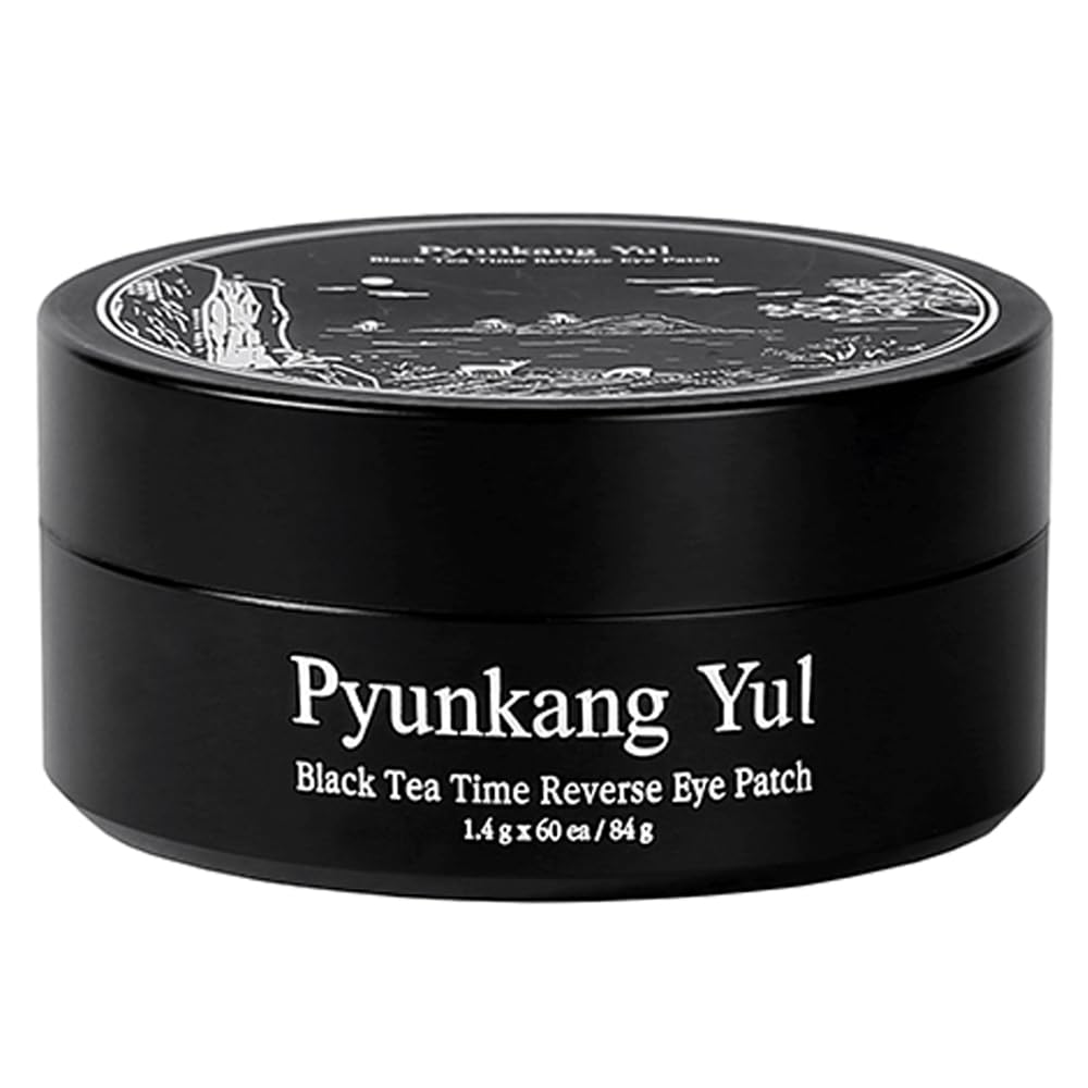 Pyunkang Yul PKY Black Tea Time Reverse Eye Patch für Anti-Aging, Deep Nourishing mit Low-Molecular Collagen, Dark Circles & Fine Line Care mit Kombucha, Korean Skincare (30 Paare)