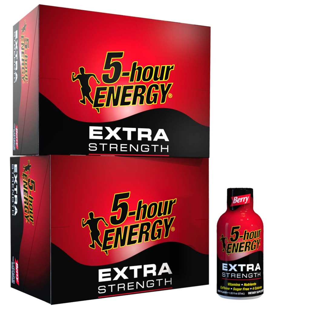 Tir à l'énergie 5 heures, Berry extra-fort, 1,93 oz. 24 pack