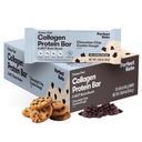 Perfekte Collagen Protein Bars, Glutenfreies Gras Fed Collagen + MCT Öl, Low Carb, No Sugar Hinzugefügt, High Protein Snacks, Keto Diät-Lebensmittel, 11g Protein, 18g Fett, 3g Net Carbs, Chocolate Chip, 12 Bars