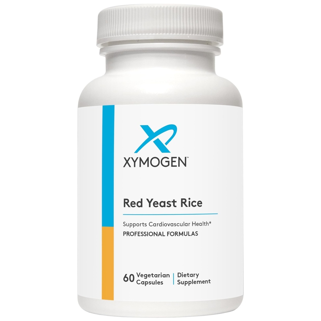XYMOGEN Red Yeast Rice - Non-GMO Red Yeast Rice Supplement zur Unterstützung bereits gesunden Blut Lipid + Cholesterol Levels - Herz-Kreislauf-Unterstützung - Getestet Citrininin-Free (60 Kapseln)