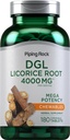 Piping Rock DGL Licorice Kaubare Tabletten 4000mg | 180 Count | Mega Potency Deglycyrrhizinated | Kräuterextrakt Ergänzung | Vegetarisch, Non-GMO