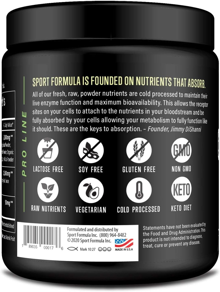 Poudre de légumes et de kétos pressés à froid, poudre de légumes, poudre de jus de fruits vert à faible teneur en calories, non-OGM