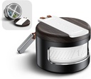 Metall Pille Organizer, Tägliche Pille Box 4 Mal pro Tag, Reise Pille Fall 4 Komponenten, Tragbare Pille, Pille Container Halter für Vitamin, Medizin, Supplement, Fischöl, Schwarz