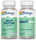 SOLARAY Bean Enzym und Super Digestaway - Verdauungsenzyme Bundle - Alpha Galactosidase, Papain, Ginger, Pepsin, Betaine HCl, Aloe Vera und mehr - Verdauungs- und Nährstoffaufnahmeunterstützung, 60/90ct