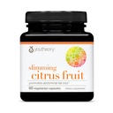 Youtheory Slimming Citrus Fruit - Vegan Health Supplement with Chromium - soutient le bien-être global* - Sans lait, sans soja et sans gluten - 60 capsules végétariennes