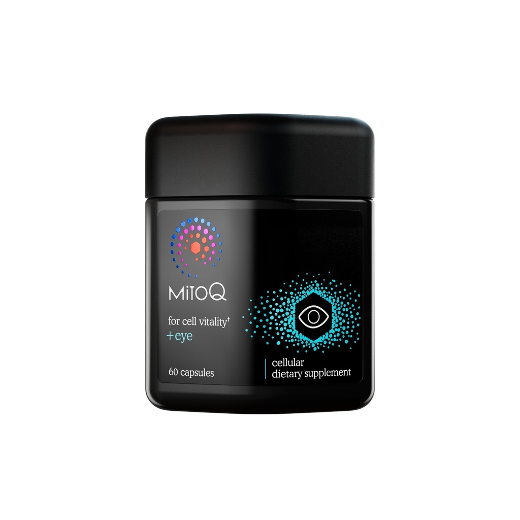 MitoQ +Eye Advanced CoQ10 Antioxidant - Enthält Mitoquinol Mesylate, Lutein, Zeaxanthin, Bilberry, Maritime Pine Bark - Unterstützt Augengesundheit, Blaulichtfiltration & Cell Vitality (60 Kapseln)