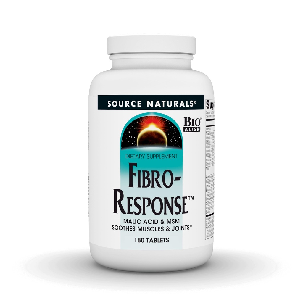 Source Naturelles Fibro-Réponse Bio-aligné Acide Malic & MSM,180 Comprimés