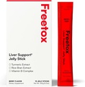 Freetox Liver Detox Jelly Sticks – Pre-Party Hangover Support & Next-Day Recovery Supplement – Hydration + Antioxidantien – Berry Flavor – 10 Stick Pack