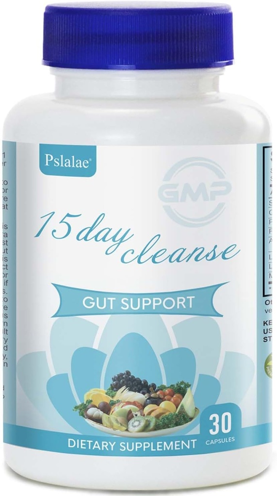 15 Day Cleanse, Gut et Colon Support, avancé 15 Day Gut Cleanse Detox pour les femmes et les hommes avec Senna, Cascara Psyllium Husk & Sagrada, 30 Comte